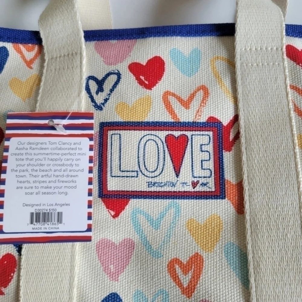 BRIGHTON  NWT RED WHITE AND YOU MINI TOTE .